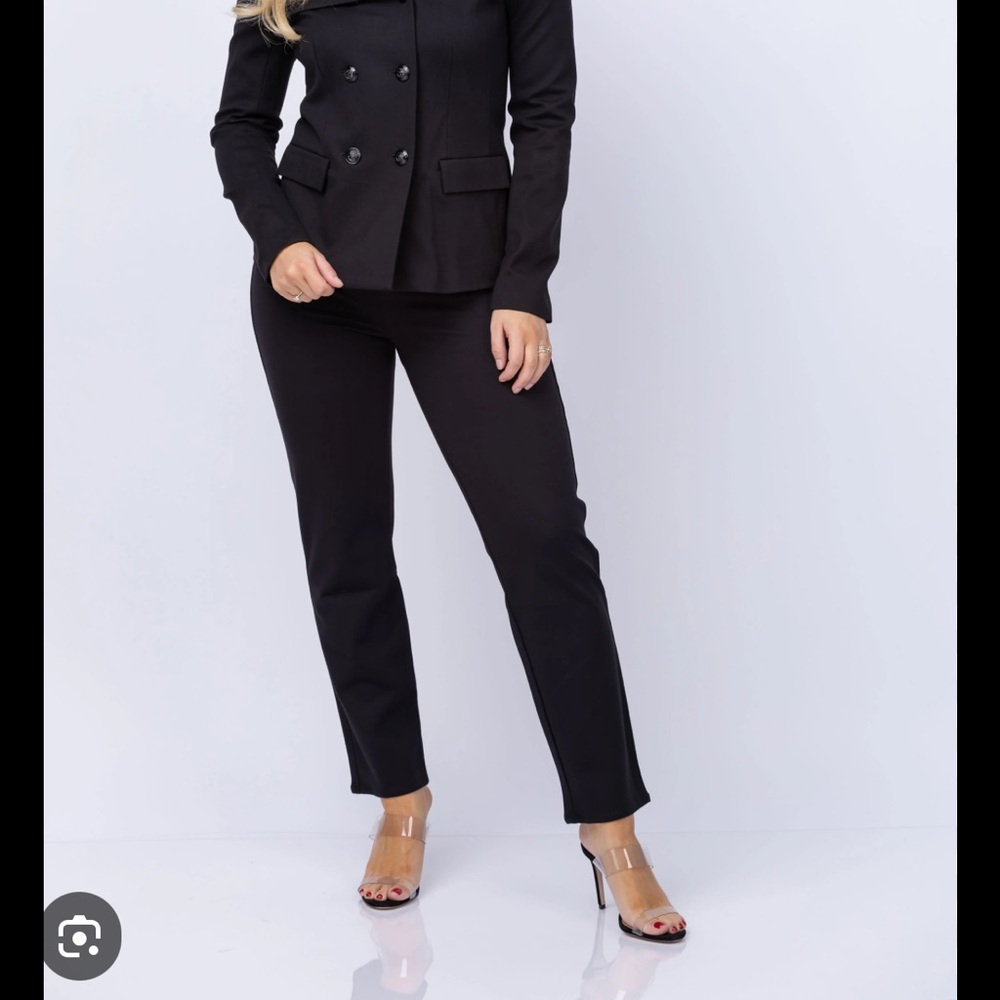 L' Agence Stephan Off-Shoulder Black Double-Breasted stretch Jacket XS - Picture 5 of 10